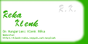 reka klenk business card